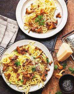 Marmiton 85 Spaghettis aux girolles sautées