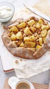 Marmiton 85 Tarte rustique poire noisette cannelle