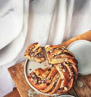 Marmiton 85 Brioche tressée poire noisette