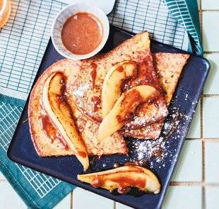 Marmiton 85 Pain perdu aux poires et praliné