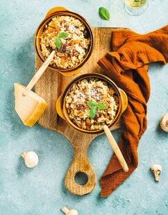 Marmiton 85 Risotto aux champignons et aux châtaignes