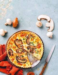 Marmiton 85 Tarte aux champignons de Paris et butternut