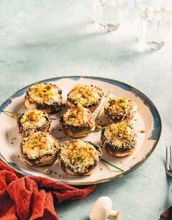 Marmiton 85 Champignons farcis brocoli chèvre gratinés au parmesan
