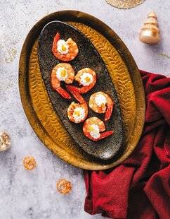 Marmiton 86 Crevettes poêlées, chantilly salée à la vanille