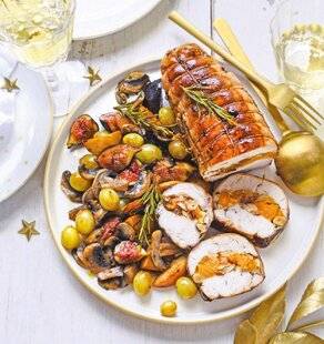 Marmiton 86 Rôti de dinde farci aux fruits secs