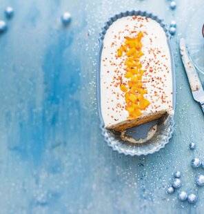 Marmiton 86 Terrine glacée cheesecake mangue au pralin