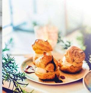 Marmiton 86 Profiteroles aux poires, sauce chocolat café