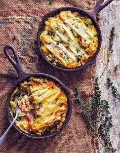 Marmiton 87 Gratin de crozets aux poireaux et au reblochon