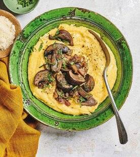 Marmiton 87 Crème de pomme de terre et polenta aux champignons