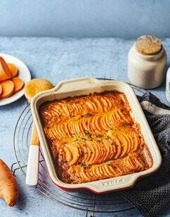 Marmiton 87 Gratin de patate douce au lait de coco et beurre de cacahuète