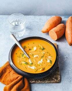 Marmiton 87 Soupe de patate douce au haddock fumé