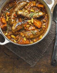 Marmiton 88 Ragoût de saucisses et haricots blancs