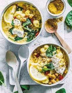 Marmiton 88 Curry de pois chiches, chou-fleur et navet