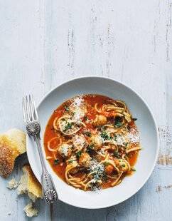 Marmiton 88 Miniboulettes de poulet à la ricotta et capellinis