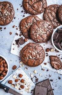 Marmiton 88 Cookies corsés au chocolat et aux noisettes