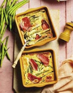 Marmiton 89 Clafoutis aux haricots verts et au bacon fumé