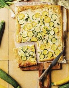 Marmiton 89 Tarte fine au munster et aux courgettes
