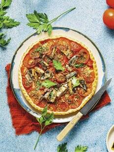 Marmiton 89 Tarte à la tomate et aux sardines