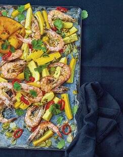 Marmiton 89 Gambas et mangue au sirop gingembre citronnelle