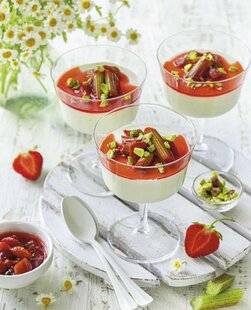 Marmiton 89 Panna cotta fraise rhubarbe