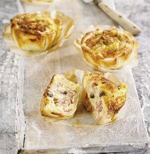 Marmiton 90 Miniquiches jambon champignons