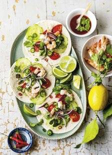 Marmiton 90 Fajitas fraîches de crevettes pimentées, sauce tomate gingembre