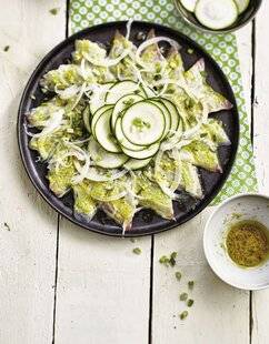 Marmiton 90 Carpaccio de daurade marinée au curry