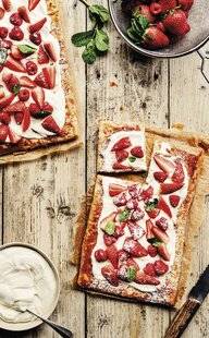 Marmiton 90 Tarte fine fraise framboise et crème au mascarpone
