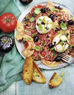 Marmiton 90 Salade de tomate et melon à la burrata