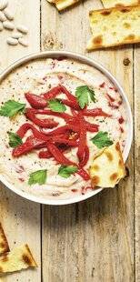 Marmiton 90 Houmous de haricots blancs et piquillos