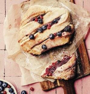 Marmiton 90 Fougasse d'Aigues-Mortes aux fruits rouges