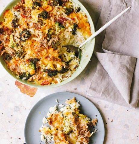 Marmiton 91 Gratin de riz au thon et brocoli