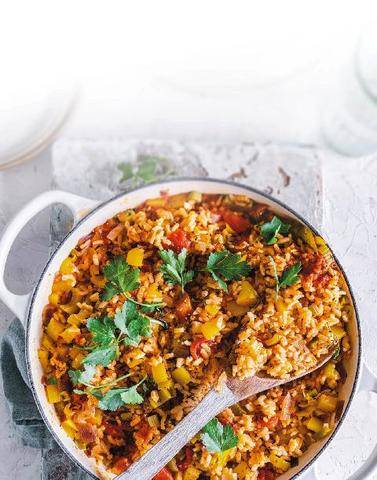 Marmiton 91 Riz one pot épicé aux poivrons