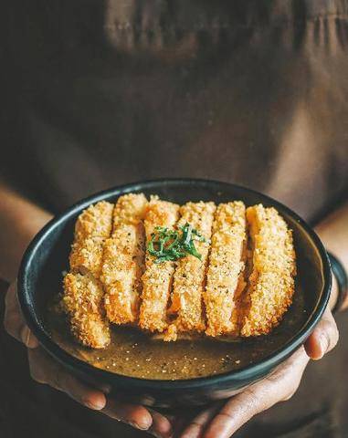 Marmiton 91 Tonkatsu curry (porc pané au curry japonais)