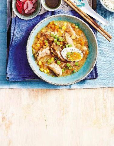 Marmiton 91 Ramen doux poulet, butternut et maïs