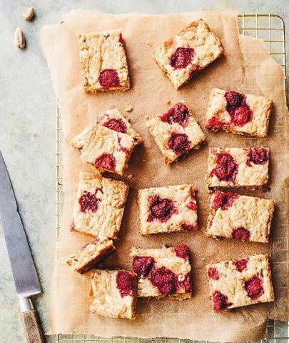 Marmiton 91 Blondie chocolat blanc aux framboises et pistaches