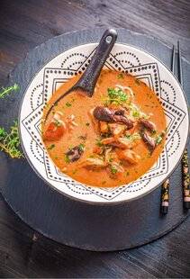 L'Ami des Jardins 1178 Soupe de champignons au lait de coco