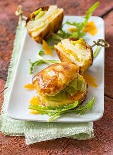 L'Ami des Jardins 1184 Miniflamiches aux poireaux et mimolette