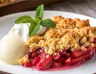 L'Ami des Jardins 1185 Crumble à la rhubarbe