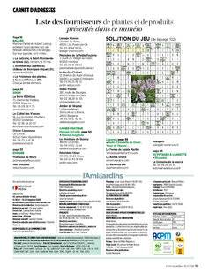 L'Ami des Jardins 1185 CARNET D'ADRESSES