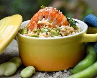 L'Ami des Jardins 1186 Risotto aux petits pois et langoustines