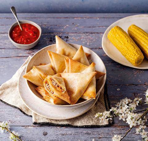 L'Ami des Jardins 1190 SAMOSAS DE BŒUF HACHÉ AU MAÏS ET À LA TOMATE