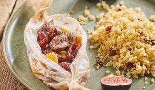 Le Chasseur Français 1542 Papillotes de canard aux pêches et aux figues