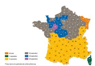 La Revue Nationale de La Chasse 864 Dates d'ouverture générale de la chasse par département