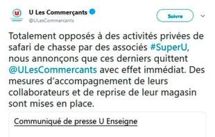 La Revue Nationale de La Chasse 864 Super U courbe l'échine face au tribunal du net