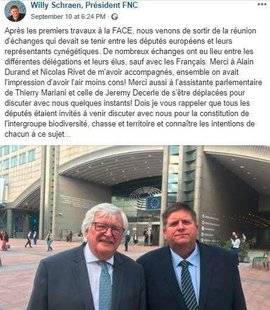 La Revue Nationale de La Chasse 866 De Bruxelles avec Willy Schraen