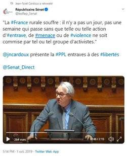 La Revue Nationale de La Chasse 867 Le sénateur Cardoux en lutte contre les oppresseurs de la ruralité