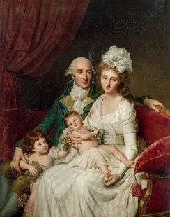 Les Veillées des Chaumières 3373 Portrait de M. Olive, trésorier des États de Bretagne, avec sa famille Marie-Geneviève BOULIARD (1763-1825) Musée d'Arts - Nantes