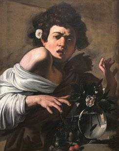 Les Veillées des Chaumières 3482 Garçon mordu par un lézard CARAVAGE (1571-1610) Fondation Longhi - Florence