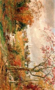 Les Veillées des Chaumières 3663 Autumn Landscape, Saugerties, New York